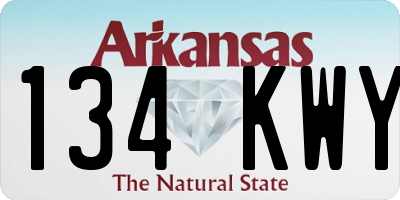 AR license plate 134KWY