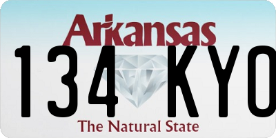 AR license plate 134KYO