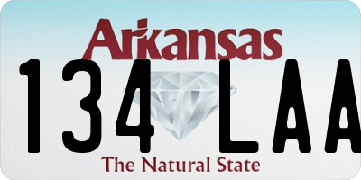 AR license plate 134LAA