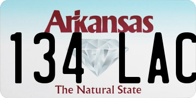 AR license plate 134LAC