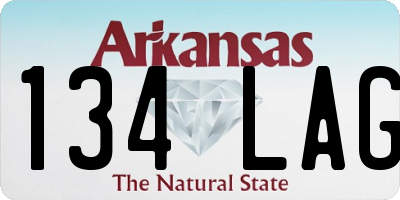AR license plate 134LAG