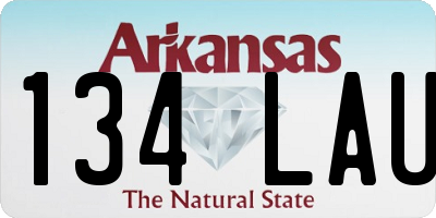 AR license plate 134LAU