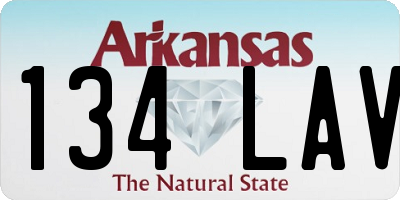 AR license plate 134LAV