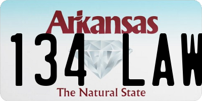 AR license plate 134LAW