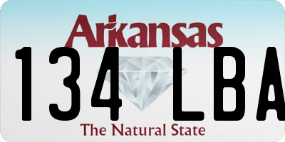AR license plate 134LBA