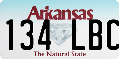 AR license plate 134LBC