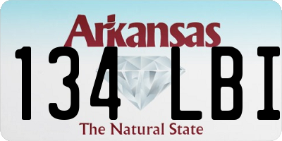 AR license plate 134LBI