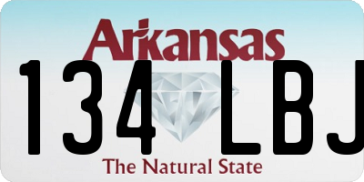 AR license plate 134LBJ