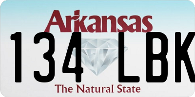 AR license plate 134LBK