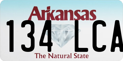 AR license plate 134LCA