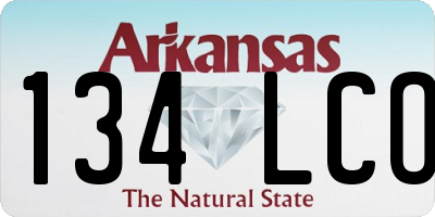 AR license plate 134LCO