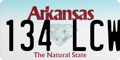 AR license plate 134LCW
