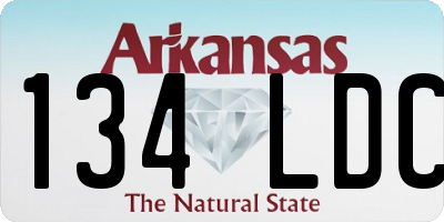 AR license plate 134LDC