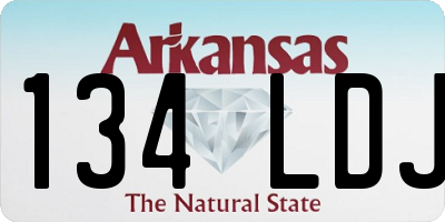AR license plate 134LDJ