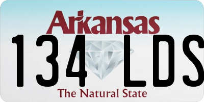 AR license plate 134LDS