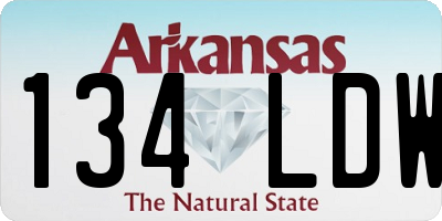 AR license plate 134LDW