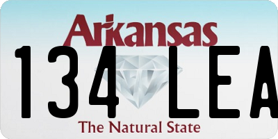 AR license plate 134LEA