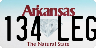 AR license plate 134LEG