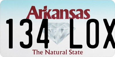 AR license plate 134LOX