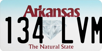 AR license plate 134LVM