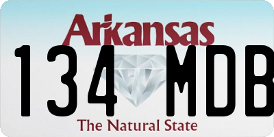 AR license plate 134MDB
