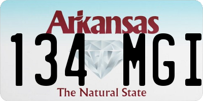 AR license plate 134MGI