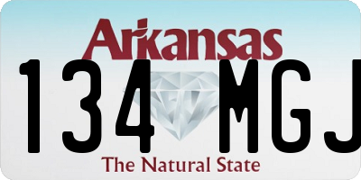AR license plate 134MGJ