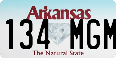 AR license plate 134MGM