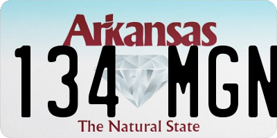 AR license plate 134MGN