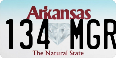 AR license plate 134MGR