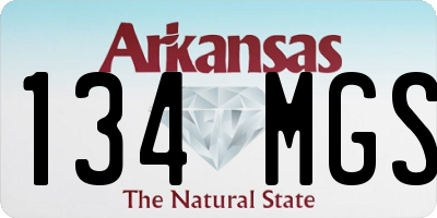 AR license plate 134MGS