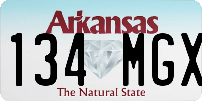 AR license plate 134MGX