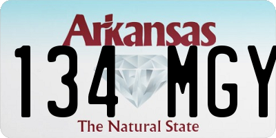 AR license plate 134MGY