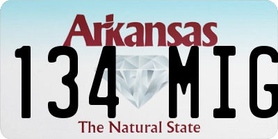 AR license plate 134MIG