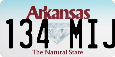 AR license plate 134MIJ