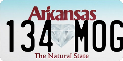 AR license plate 134MOG