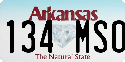AR license plate 134MSO