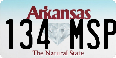 AR license plate 134MSP