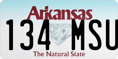 AR license plate 134MSU