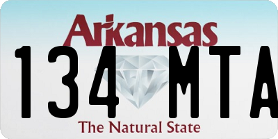 AR license plate 134MTA
