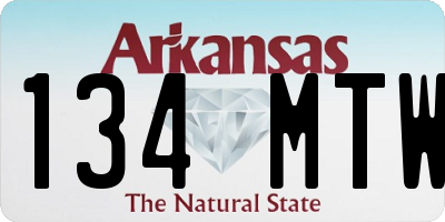 AR license plate 134MTW
