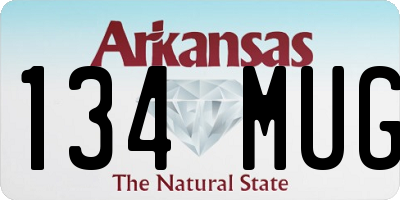 AR license plate 134MUG