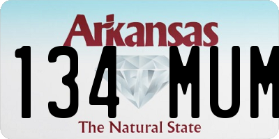 AR license plate 134MUM