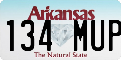 AR license plate 134MUP