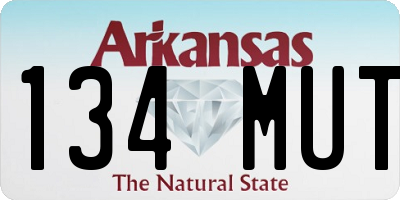 AR license plate 134MUT