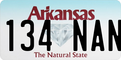 AR license plate 134NAN