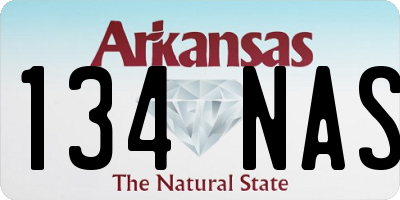 AR license plate 134NAS