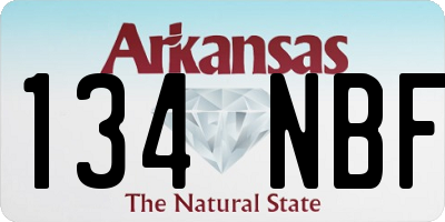 AR license plate 134NBF