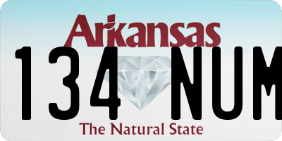 AR license plate 134NUM