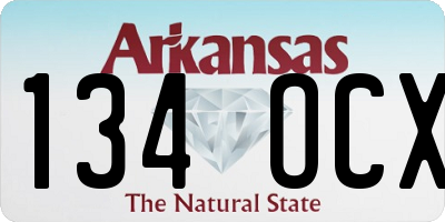 AR license plate 134OCX